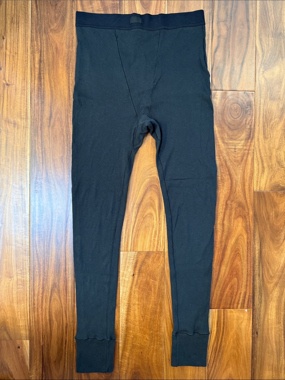 SKIMS Black Cotton Rib Leggings for Women, Large